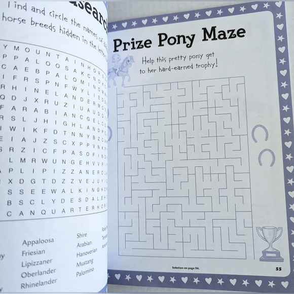 I Love Horses Activity Book Stickers Mazes Crafts New - Picture 11 of 15